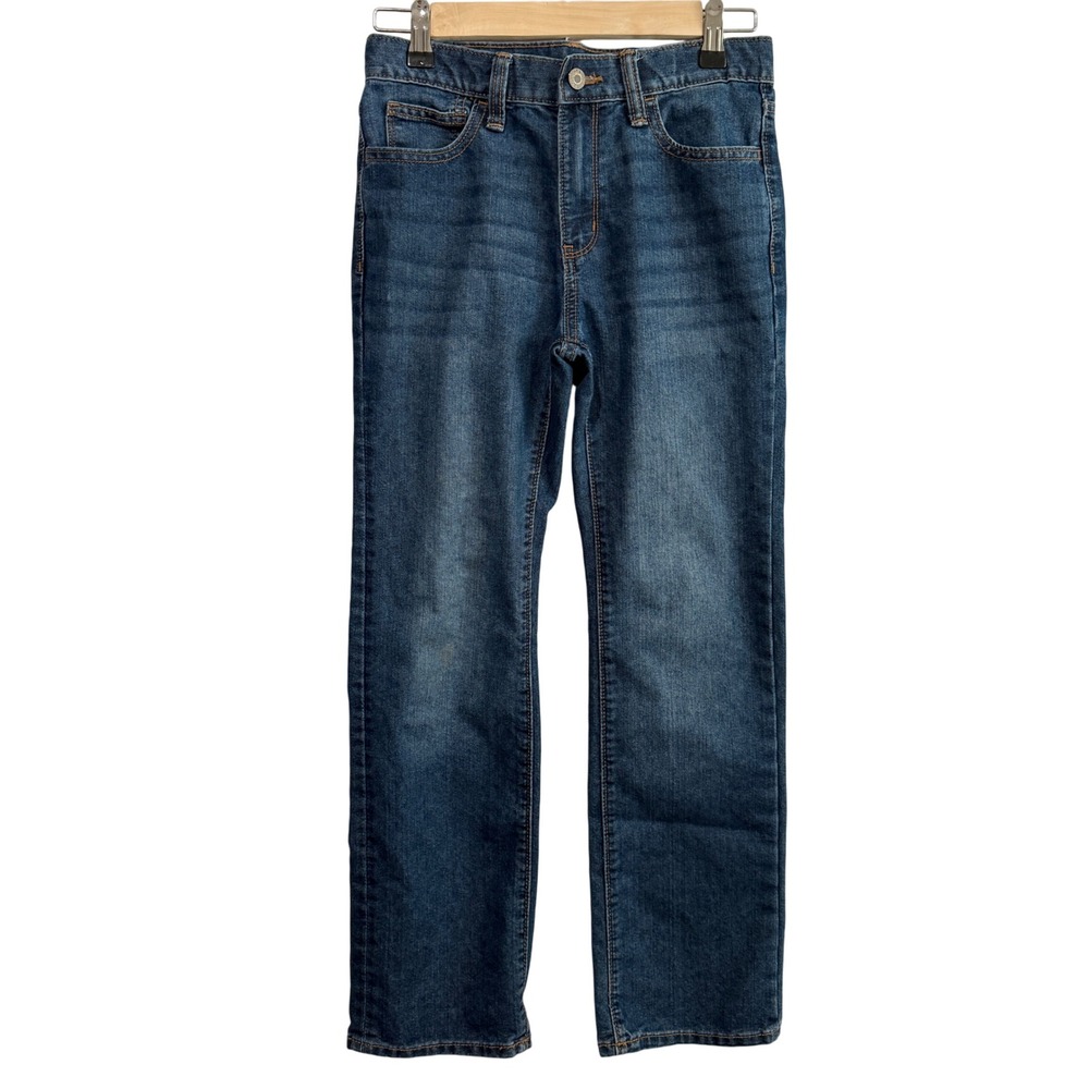 Old Navy Kids Jeans Dark Wash Straight Leg Button Fly Size 12